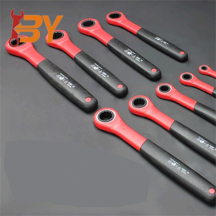 1000V VDE Insulated Ratchet Ring Spanner Wrench