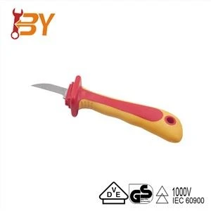 Cyllell Cebl Blade Fflat wedi'i Hinswleiddio VDE